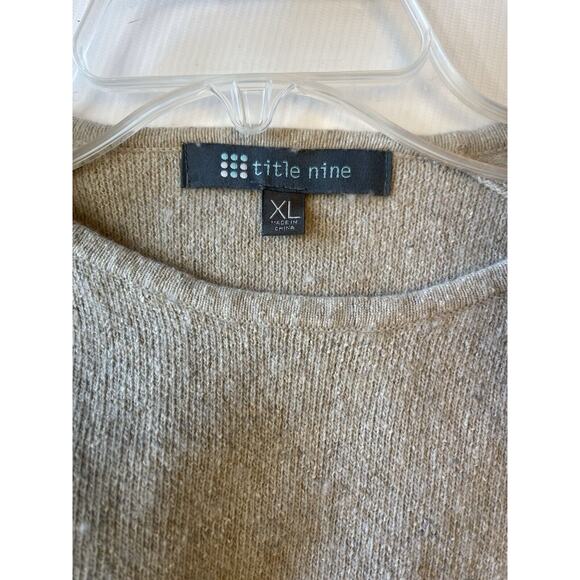 Title Nine Pullover Sweater Women's XL Silk Wool Blend Por Vida 2.0 Cream Gray - Picture 3 of 6